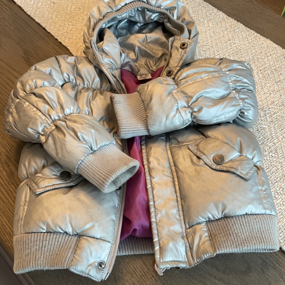Appaman girls silver puffer jacket size 3T